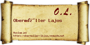 Obermüller Lajos névjegykártya